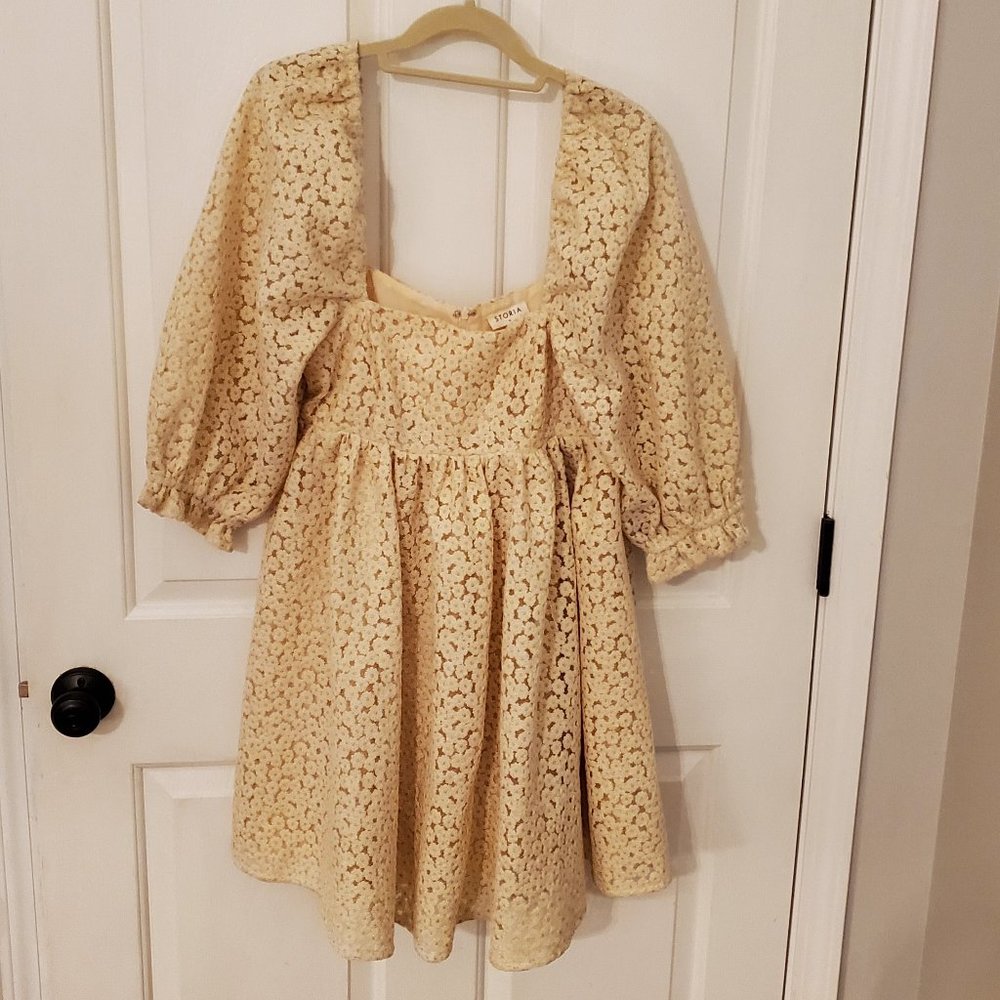 NWOT Storia Puff Sleeve Babydoll Dress